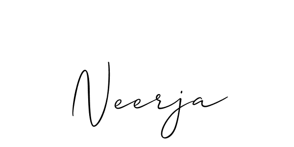 if you are searching for the best signature style for your name Neerja. so please give up your signature search. here we have designed multiple signature styles  using Allison_Script. Neerja signature style 2 images and pictures png