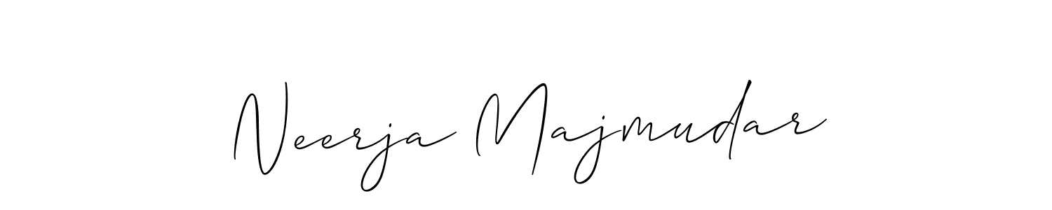 How to make Neerja Majmudar name signature. Use Allison_Script style for creating short signs online. This is the latest handwritten sign. Neerja Majmudar signature style 2 images and pictures png