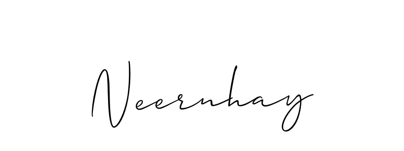 if you are searching for the best signature style for your name Neernhay. so please give up your signature search. here we have designed multiple signature styles  using Allison_Script. Neernhay signature style 2 images and pictures png