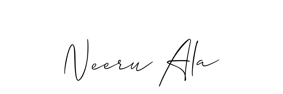 You can use this online signature creator to create a handwritten signature for the name Neeru Ala. This is the best online autograph maker. Neeru Ala signature style 2 images and pictures png