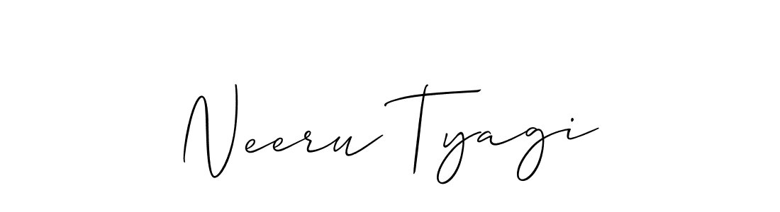 How to make Neeru Tyagi signature? Allison_Script is a professional autograph style. Create handwritten signature for Neeru Tyagi name. Neeru Tyagi signature style 2 images and pictures png