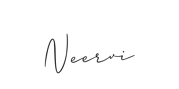 How to Draw Neervi signature style? Allison_Script is a latest design signature styles for name Neervi. Neervi signature style 2 images and pictures png