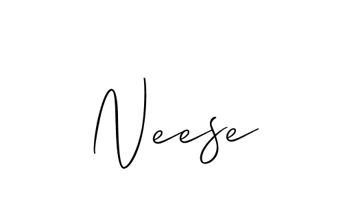 Make a beautiful signature design for name Neese. With this signature (Allison_Script) style, you can create a handwritten signature for free. Neese signature style 2 images and pictures png