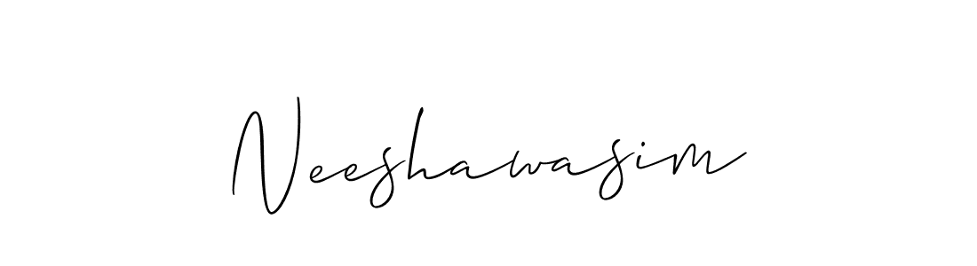 How to make Neeshawasim name signature. Use Allison_Script style for creating short signs online. This is the latest handwritten sign. Neeshawasim signature style 2 images and pictures png