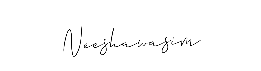 Create a beautiful signature design for name Neeshawasim. With this signature (Allison_Script) fonts, you can make a handwritten signature for free. Neeshawasim signature style 2 images and pictures png