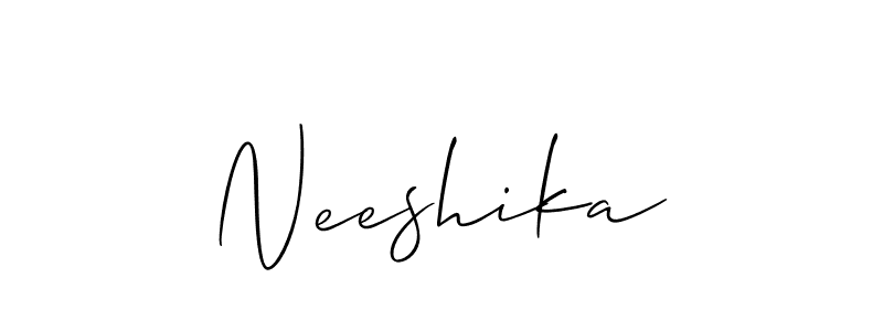 You can use this online signature creator to create a handwritten signature for the name Neeshika. This is the best online autograph maker. Neeshika signature style 2 images and pictures png