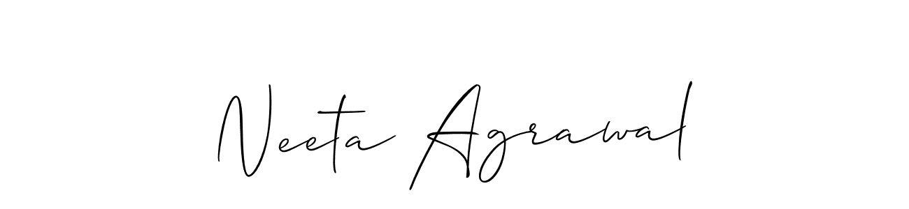 It looks lik you need a new signature style for name Neeta Agrawal. Design unique handwritten (Allison_Script) signature with our free signature maker in just a few clicks. Neeta Agrawal signature style 2 images and pictures png