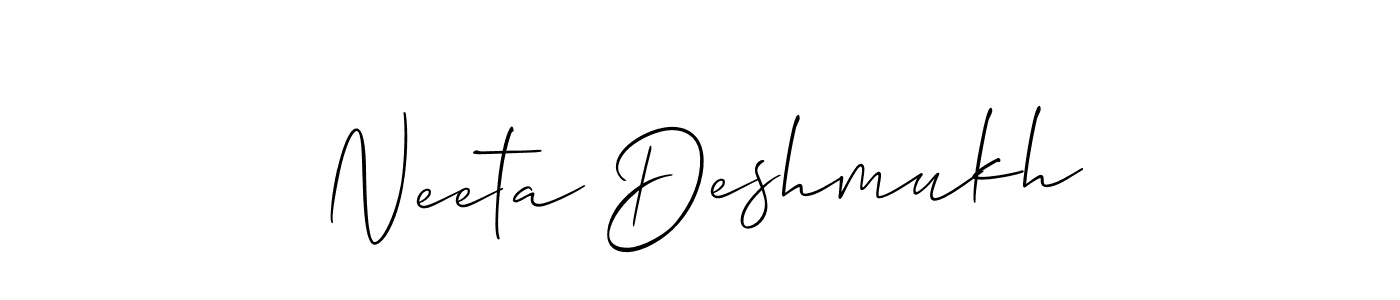 How to Draw Neeta Deshmukh signature style? Allison_Script is a latest design signature styles for name Neeta Deshmukh. Neeta Deshmukh signature style 2 images and pictures png