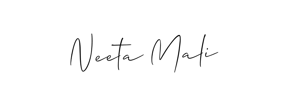 Also we have Neeta Mali name is the best signature style. Create professional handwritten signature collection using Allison_Script autograph style. Neeta Mali signature style 2 images and pictures png