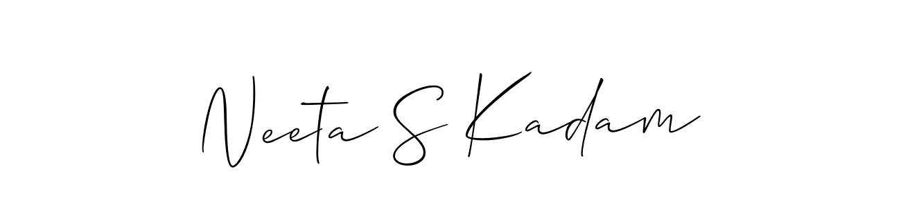 Use a signature maker to create a handwritten signature online. With this signature software, you can design (Allison_Script) your own signature for name Neeta S Kadam. Neeta S Kadam signature style 2 images and pictures png