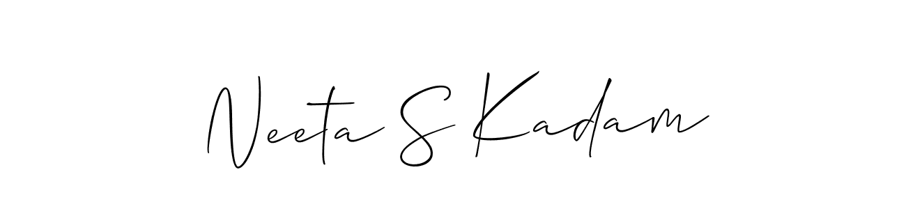 Design your own signature with our free online signature maker. With this signature software, you can create a handwritten (Allison_Script) signature for name Neeta S Kadam. Neeta S Kadam signature style 2 images and pictures png