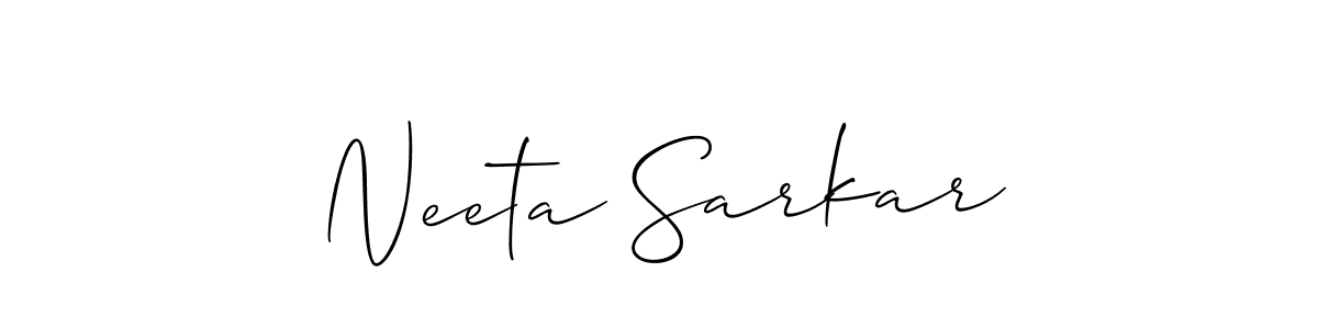 if you are searching for the best signature style for your name Neeta Sarkar. so please give up your signature search. here we have designed multiple signature styles  using Allison_Script. Neeta Sarkar signature style 2 images and pictures png