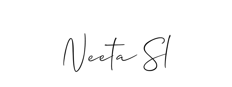 Make a beautiful signature design for name Neeta Sl. Use this online signature maker to create a handwritten signature for free. Neeta Sl signature style 2 images and pictures png