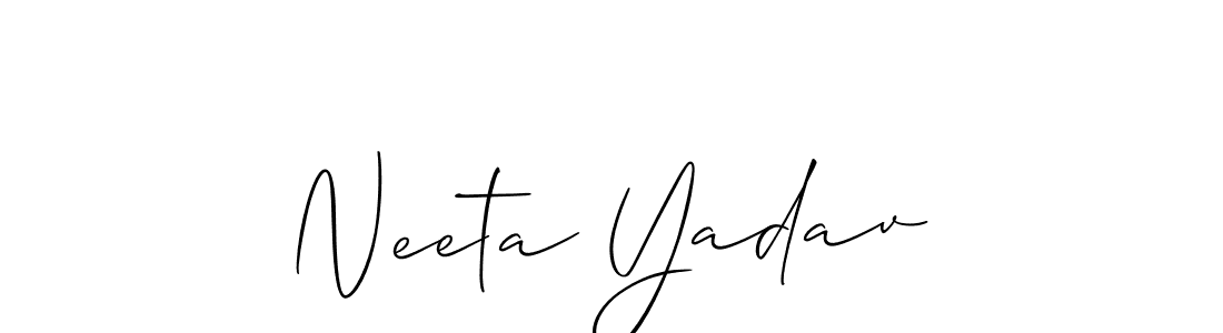 How to make Neeta Yadav signature? Allison_Script is a professional autograph style. Create handwritten signature for Neeta Yadav name. Neeta Yadav signature style 2 images and pictures png