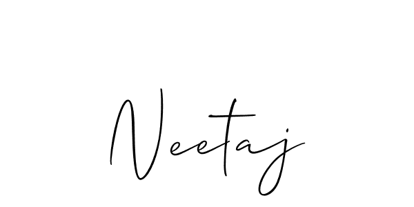 Also You can easily find your signature by using the search form. We will create Neetaj name handwritten signature images for you free of cost using Allison_Script sign style. Neetaj signature style 2 images and pictures png