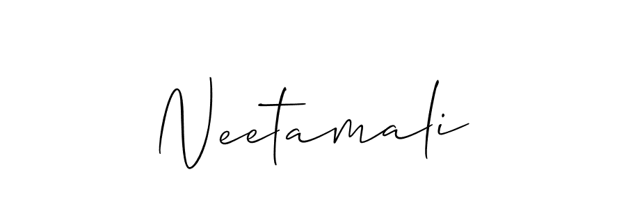 Design your own signature with our free online signature maker. With this signature software, you can create a handwritten (Allison_Script) signature for name Neetamali. Neetamali signature style 2 images and pictures png