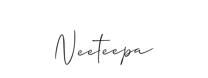 Make a beautiful signature design for name Neeteepa. With this signature (Allison_Script) style, you can create a handwritten signature for free. Neeteepa signature style 2 images and pictures png