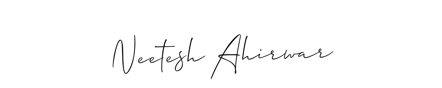 The best way (Allison_Script) to make a short signature is to pick only two or three words in your name. The name Neetesh Ahirwar include a total of six letters. For converting this name. Neetesh Ahirwar signature style 2 images and pictures png