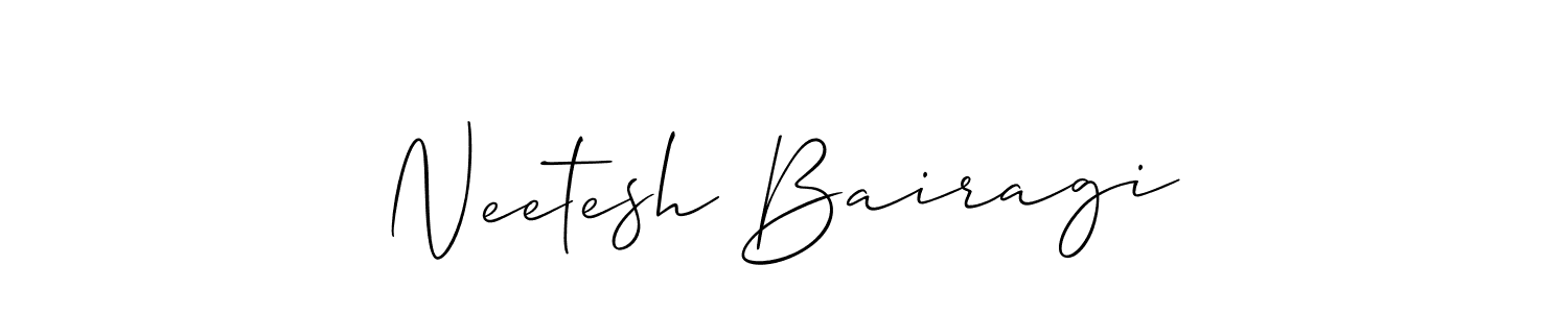 How to make Neetesh Bairagi name signature. Use Allison_Script style for creating short signs online. This is the latest handwritten sign. Neetesh Bairagi signature style 2 images and pictures png