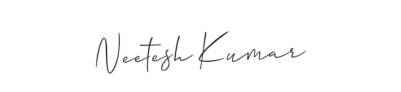 Similarly Allison_Script is the best handwritten signature design. Signature creator online .You can use it as an online autograph creator for name Neetesh Kumar. Neetesh Kumar signature style 2 images and pictures png