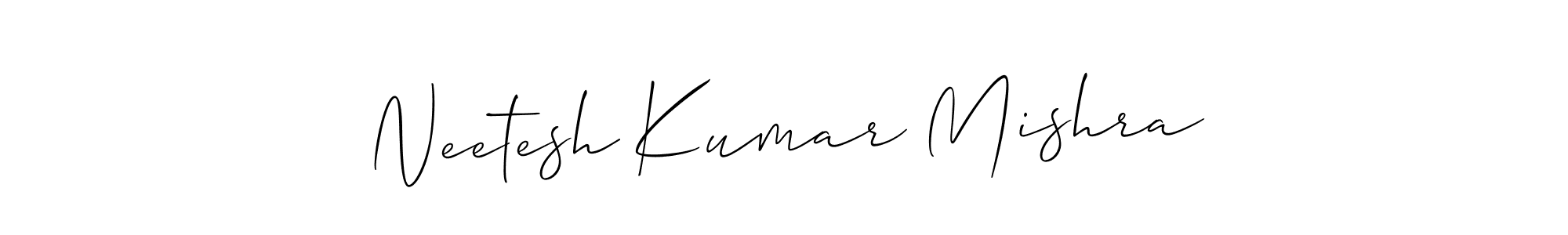 Make a beautiful signature design for name Neetesh Kumar Mishra. With this signature (Allison_Script) style, you can create a handwritten signature for free. Neetesh Kumar Mishra signature style 2 images and pictures png