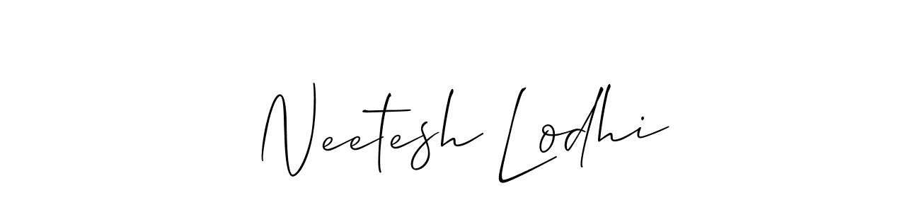 Design your own signature with our free online signature maker. With this signature software, you can create a handwritten (Allison_Script) signature for name Neetesh Lodhi. Neetesh Lodhi signature style 2 images and pictures png