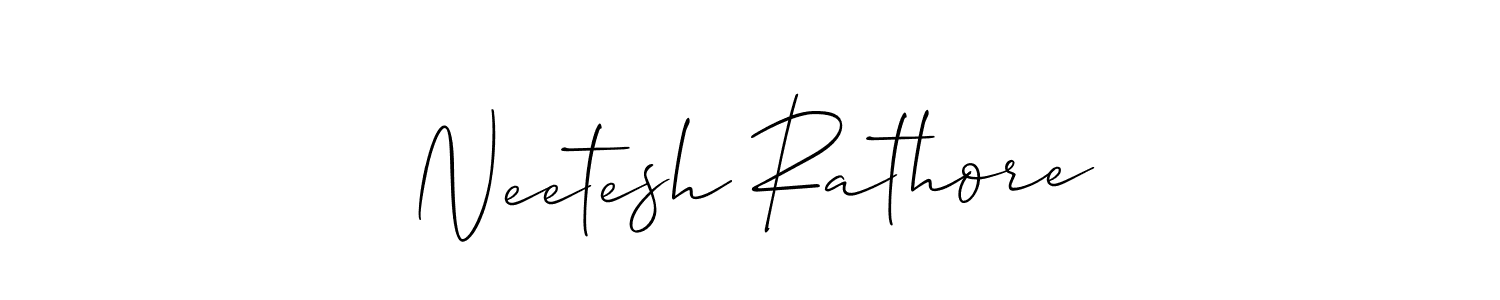 Use a signature maker to create a handwritten signature online. With this signature software, you can design (Allison_Script) your own signature for name Neetesh Rathore. Neetesh Rathore signature style 2 images and pictures png
