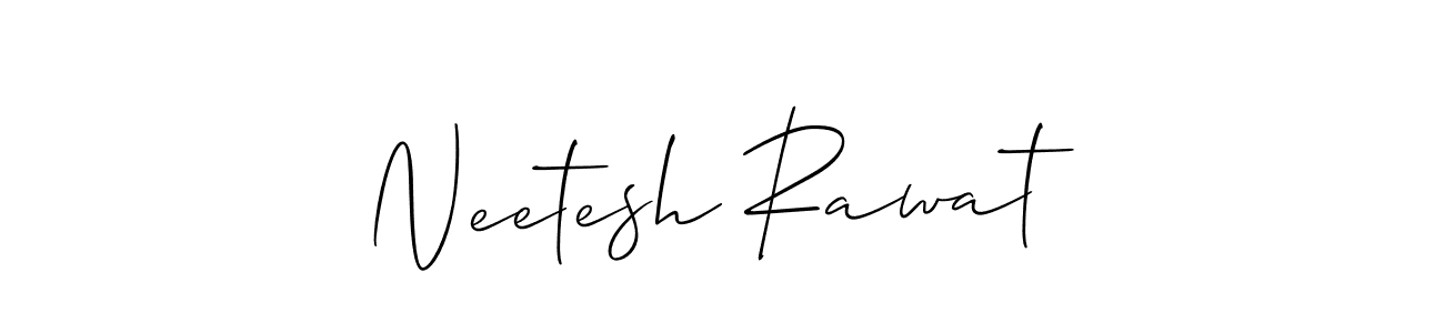 Also we have Neetesh Rawat name is the best signature style. Create professional handwritten signature collection using Allison_Script autograph style. Neetesh Rawat signature style 2 images and pictures png