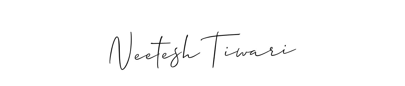 Also we have Neetesh Tiwari name is the best signature style. Create professional handwritten signature collection using Allison_Script autograph style. Neetesh Tiwari signature style 2 images and pictures png