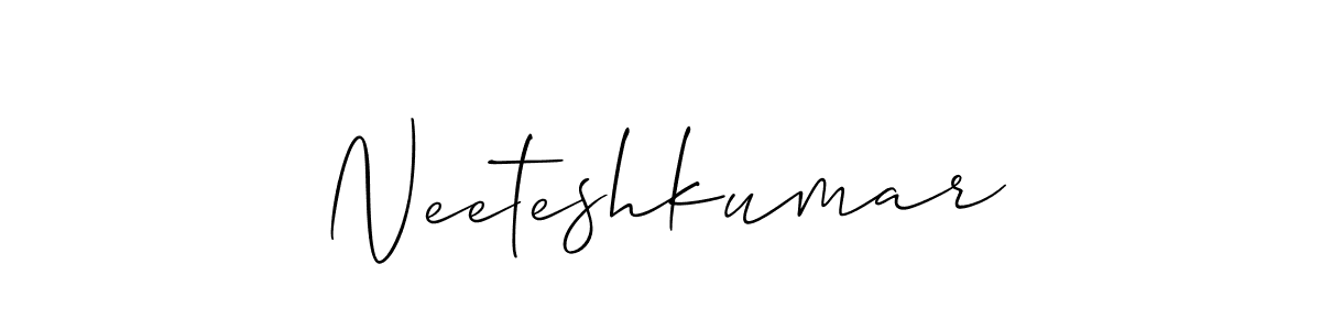 How to Draw Neeteshkumar signature style? Allison_Script is a latest design signature styles for name Neeteshkumar. Neeteshkumar signature style 2 images and pictures png