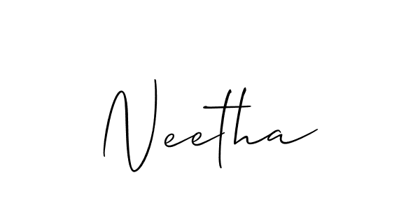 Create a beautiful signature design for name Neetha. With this signature (Allison_Script) fonts, you can make a handwritten signature for free. Neetha signature style 2 images and pictures png