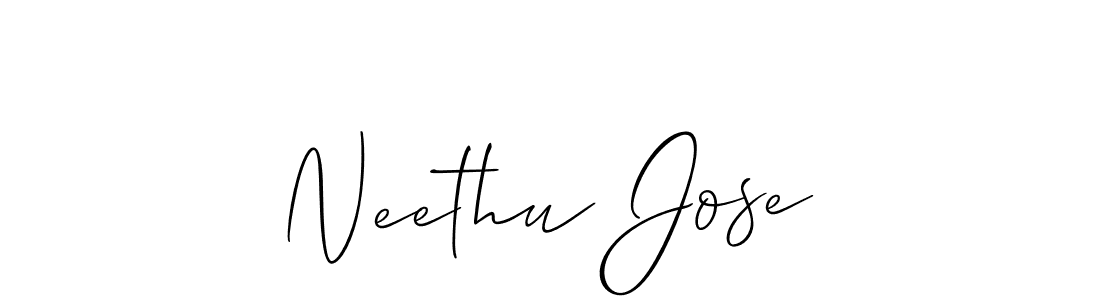 Similarly Allison_Script is the best handwritten signature design. Signature creator online .You can use it as an online autograph creator for name Neethu Jose. Neethu Jose signature style 2 images and pictures png