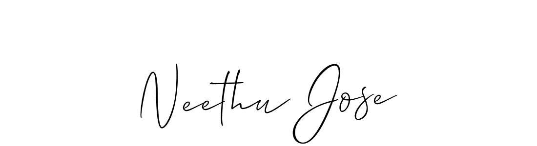 Also we have Neethu Jose name is the best signature style. Create professional handwritten signature collection using Allison_Script autograph style. Neethu Jose signature style 2 images and pictures png