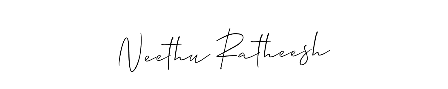 Make a beautiful signature design for name Neethu Ratheesh. With this signature (Allison_Script) style, you can create a handwritten signature for free. Neethu Ratheesh signature style 2 images and pictures png
