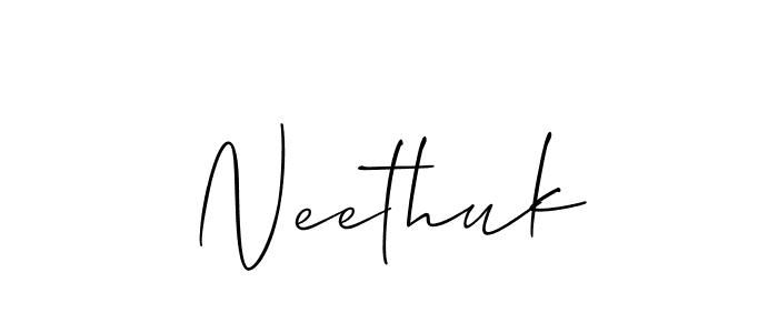 Best and Professional Signature Style for Neethuk. Allison_Script Best Signature Style Collection. Neethuk signature style 2 images and pictures png