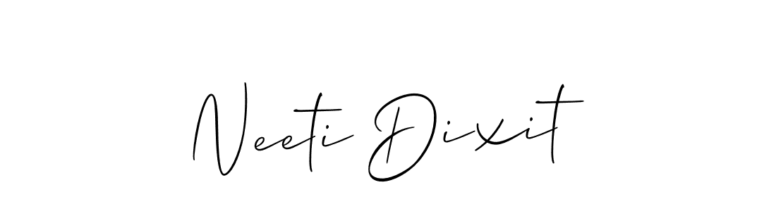 Use a signature maker to create a handwritten signature online. With this signature software, you can design (Allison_Script) your own signature for name Neeti Dixit. Neeti Dixit signature style 2 images and pictures png