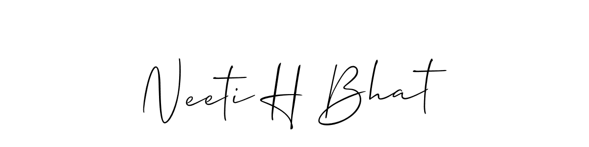 Check out images of Autograph of Neeti H Bhat name. Actor Neeti H Bhat Signature Style. Allison_Script is a professional sign style online. Neeti H Bhat signature style 2 images and pictures png