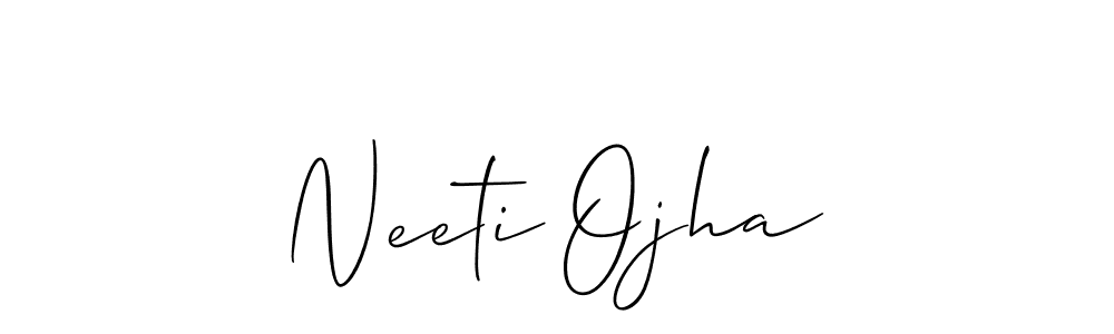 Make a short Neeti Ojha signature style. Manage your documents anywhere anytime using Allison_Script. Create and add eSignatures, submit forms, share and send files easily. Neeti Ojha signature style 2 images and pictures png