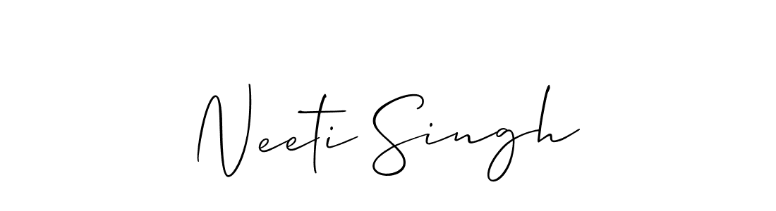 How to make Neeti Singh name signature. Use Allison_Script style for creating short signs online. This is the latest handwritten sign. Neeti Singh signature style 2 images and pictures png