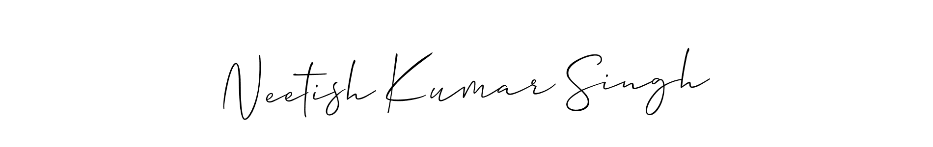 How to make Neetish Kumar Singh name signature. Use Allison_Script style for creating short signs online. This is the latest handwritten sign. Neetish Kumar Singh signature style 2 images and pictures png