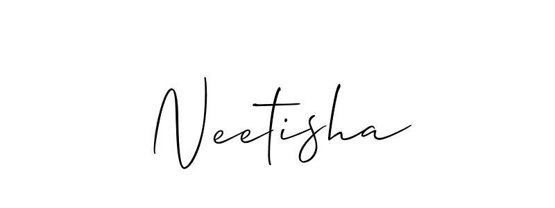 Make a beautiful signature design for name Neetisha. With this signature (Allison_Script) style, you can create a handwritten signature for free. Neetisha signature style 2 images and pictures png