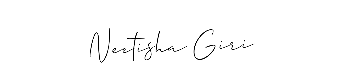 Similarly Allison_Script is the best handwritten signature design. Signature creator online .You can use it as an online autograph creator for name Neetisha Giri. Neetisha Giri signature style 2 images and pictures png