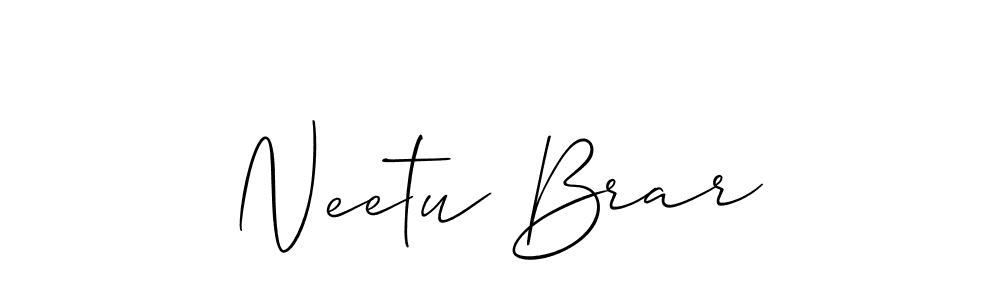 if you are searching for the best signature style for your name Neetu Brar. so please give up your signature search. here we have designed multiple signature styles  using Allison_Script. Neetu Brar signature style 2 images and pictures png