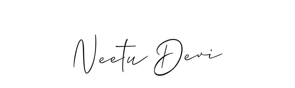 You should practise on your own different ways (Allison_Script) to write your name (Neetu Devi) in signature. don't let someone else do it for you. Neetu Devi signature style 2 images and pictures png