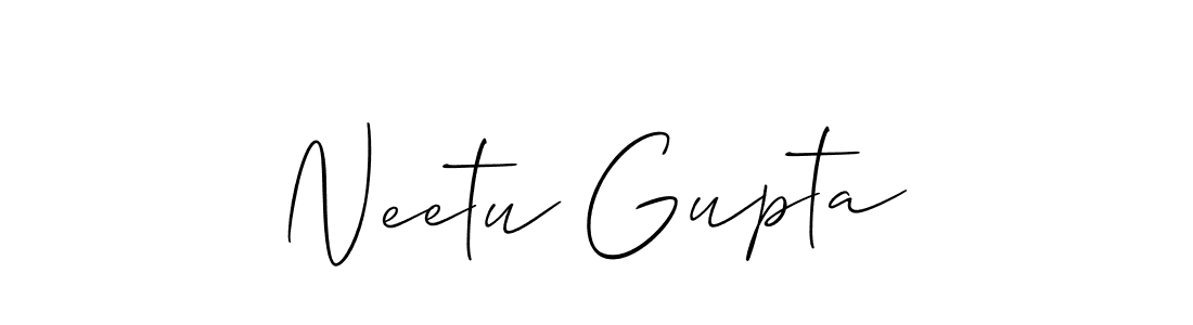 The best way (Allison_Script) to make a short signature is to pick only two or three words in your name. The name Neetu Gupta include a total of six letters. For converting this name. Neetu Gupta signature style 2 images and pictures png