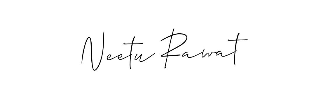 Use a signature maker to create a handwritten signature online. With this signature software, you can design (Allison_Script) your own signature for name Neetu Rawat. Neetu Rawat signature style 2 images and pictures png