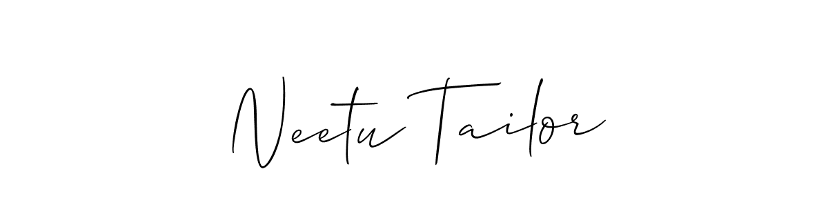 How to Draw Neetu Tailor signature style? Allison_Script is a latest design signature styles for name Neetu Tailor. Neetu Tailor signature style 2 images and pictures png