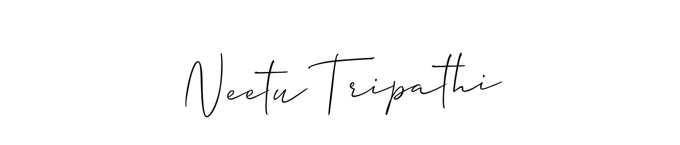 Make a beautiful signature design for name Neetu Tripathi. With this signature (Allison_Script) style, you can create a handwritten signature for free. Neetu Tripathi signature style 2 images and pictures png