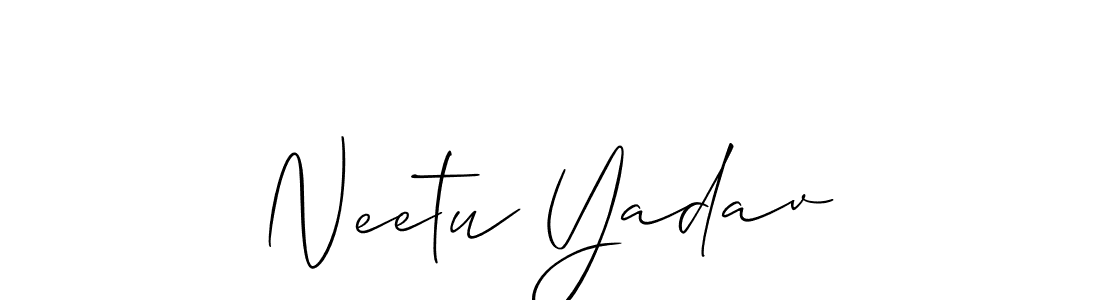 Neetu Yadav stylish signature style. Best Handwritten Sign (Allison_Script) for my name. Handwritten Signature Collection Ideas for my name Neetu Yadav. Neetu Yadav signature style 2 images and pictures png