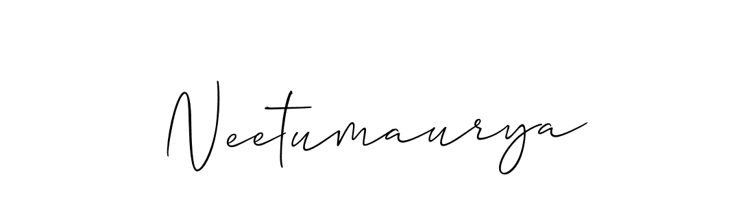 How to make Neetumaurya name signature. Use Allison_Script style for creating short signs online. This is the latest handwritten sign. Neetumaurya signature style 2 images and pictures png